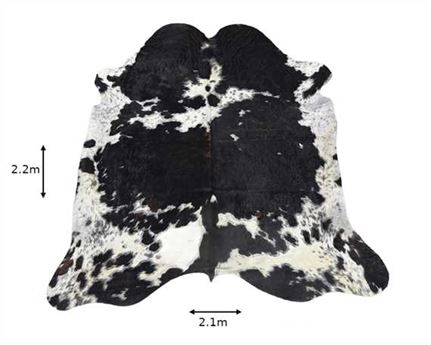  COWHIDE RUG TRI COLOUR LARGE (rug pictured sent)