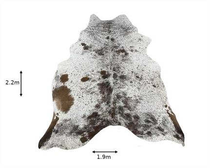  COWHIDE RUG SALT & PEPPER small (rug pictured sent)