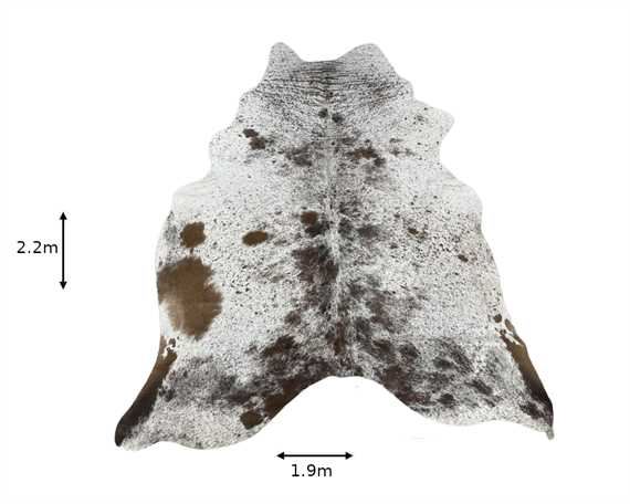  COWHIDE RUG SALT & PEPPER small (rug pictured sent)