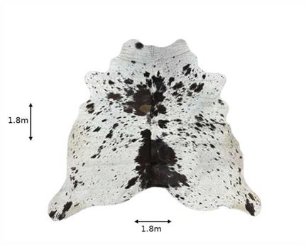  COWHIDE RUG SALT & PEPPER small (rug pictured sent)