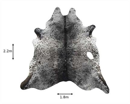  COWHIDE RUG SALT & PEPPER small (rug pictured sent)