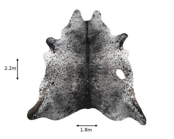  COWHIDE RUG SALT & PEPPER small (rug pictured sent)