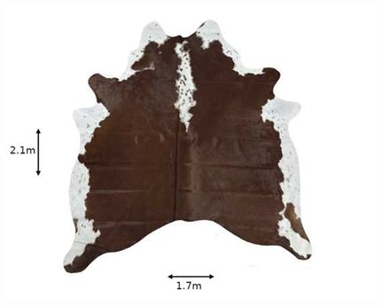  COWHIDE RUG HEREFORD small (rug pictured sent)