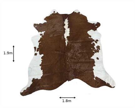  COWHIDE RUG HEREFORD small (rug pictured sent)