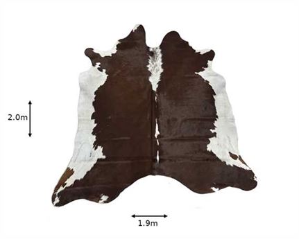  COWHIDE RUG HEREFORD small (rug pictured sent)