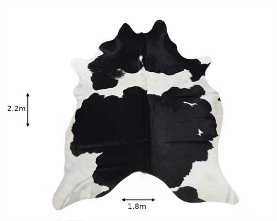  COWHIDE RUG BLACK & WHITE LARGE (rug pictured sent)