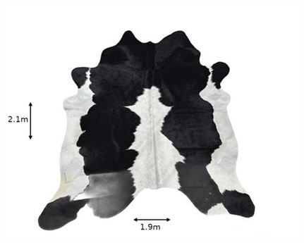  COWHIDE RUG BLACK & WHITE LARGE (rug pictured sent)