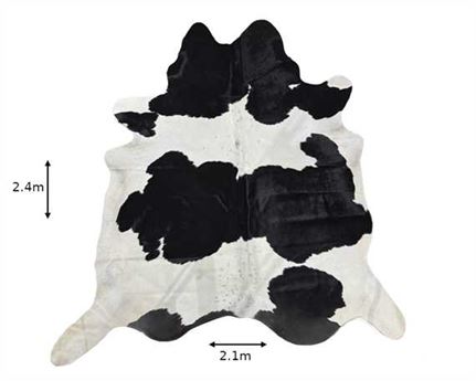 COWHIDE RUG BLACK & WHITE LARGE (rug pictured sent)