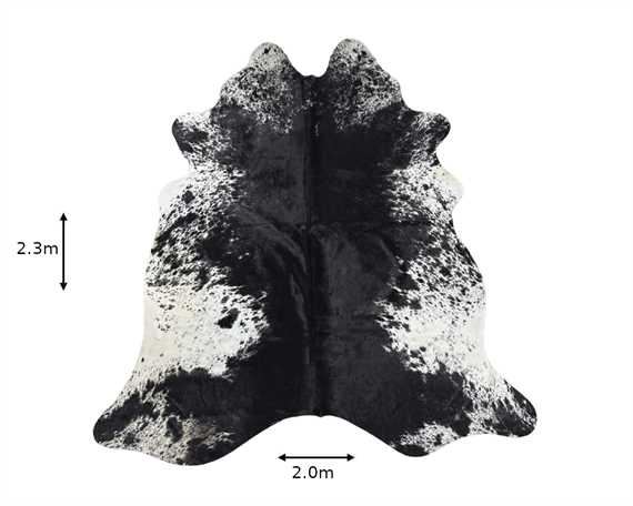  COWHIDE RUG BLACK & WHITE LARGE (rug pictured sent)