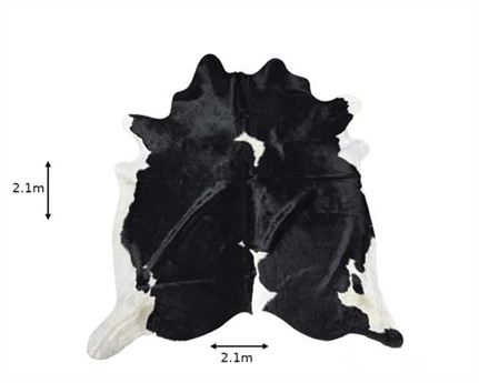  COWHIDE RUG BLACK & WHITE LARGE (rug pictured sent)