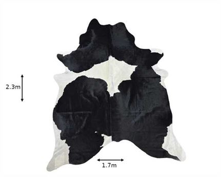  COWHIDE RUG BLACK & WHITE LARGE (rug pictured sent)