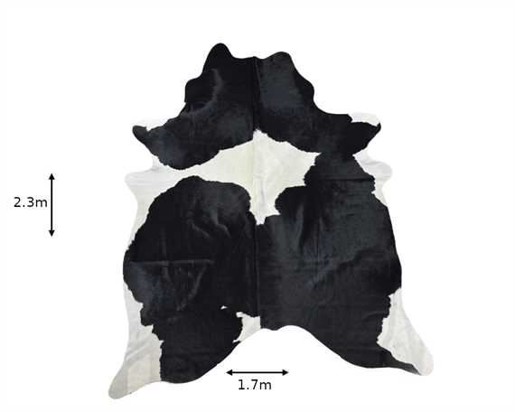  COWHIDE RUG BLACK & WHITE LARGE (rug pictured sent)