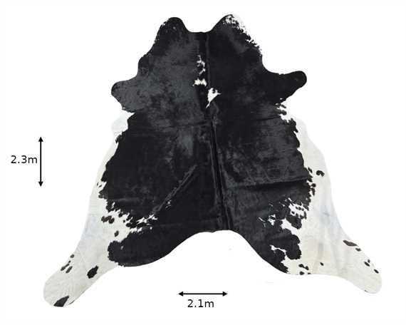  COWHIDE RUG BLACK & WHITE LARGE (rug pictured sent)