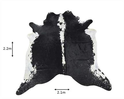  COWHIDE RUG BLACK & WHITE LARGE (rug pictured sent)