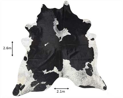  COWHIDE RUG BLACK & WHITE LARGE (rug pictured sent)