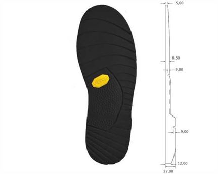 VIBRAM 1685 MOMBELLO FULL SOLE BLACK 11/13